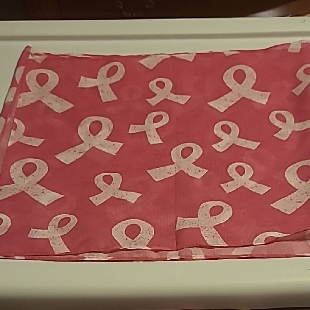 Pink Ribbon Scarf